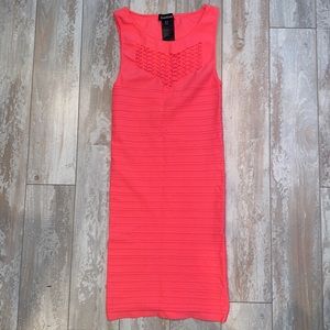 Vintage Y2K Neon Bebe Made in USA Bodycon Dress‎